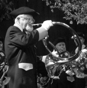Norbert Breusch mit Kurpfälzer-Parforcehorn